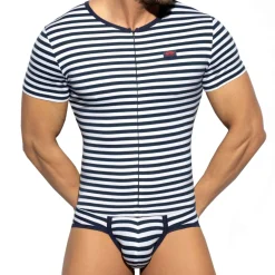 Body Coton Rayure Marine