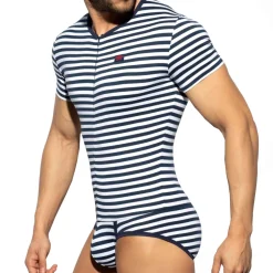 Body Coton Rayure Marine