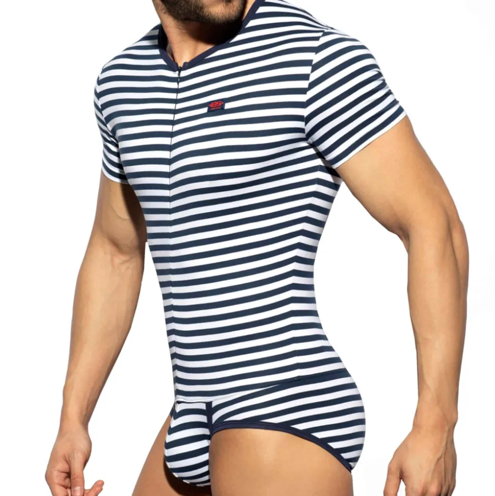 Body Coton Rayure Marine