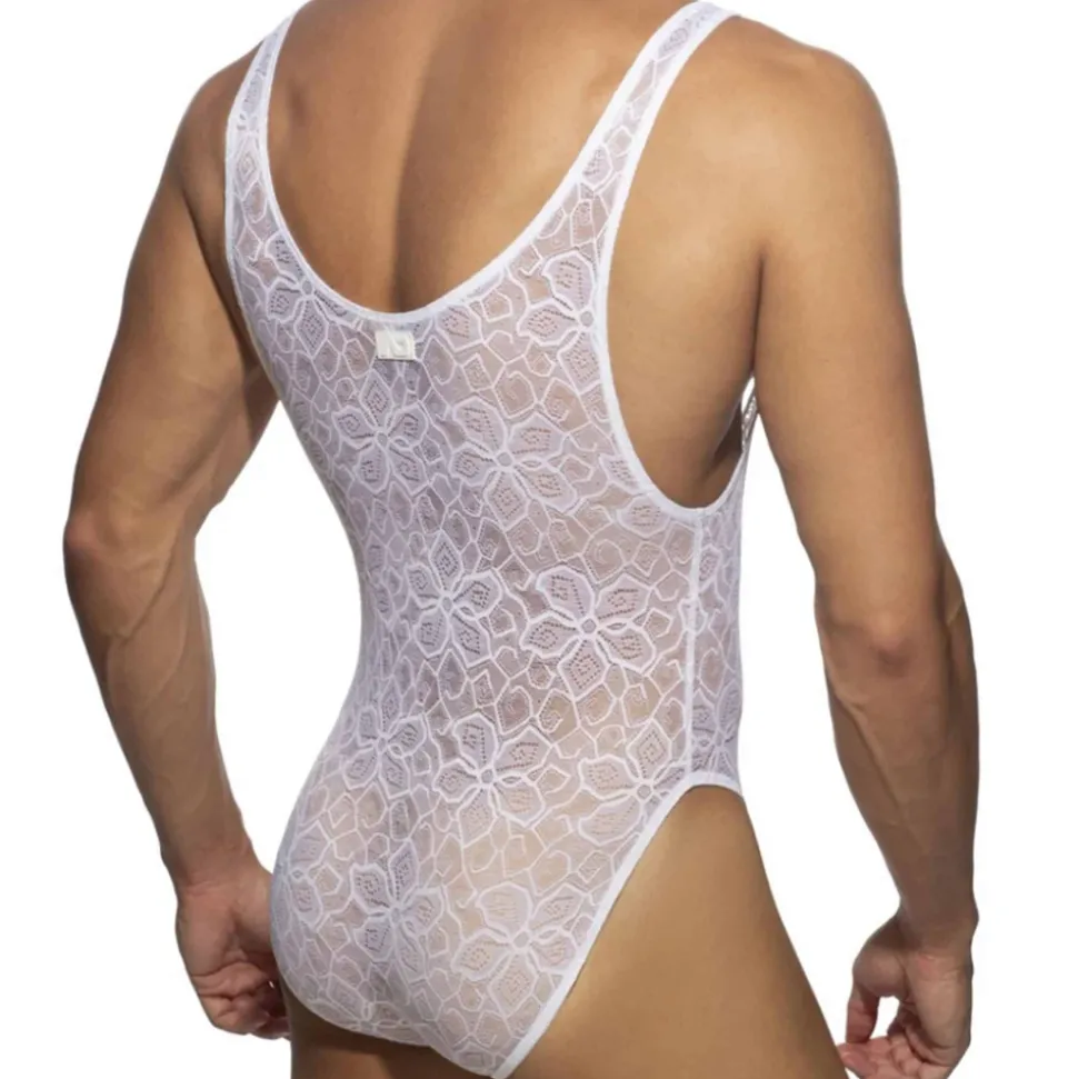 Body Dentelle Florale Blanc