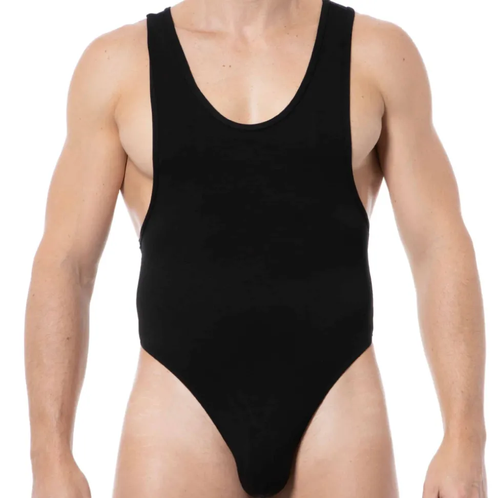 Body String Sexy Coton Modal Noir