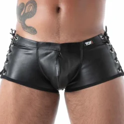 Boxer à Lacets Kinky Noir