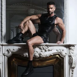 Boxer à Lacets Kinky Noir