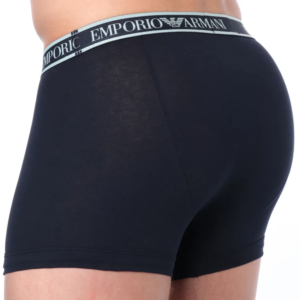 Boxer Core Logoband Coton Marine - Bleu Ciel