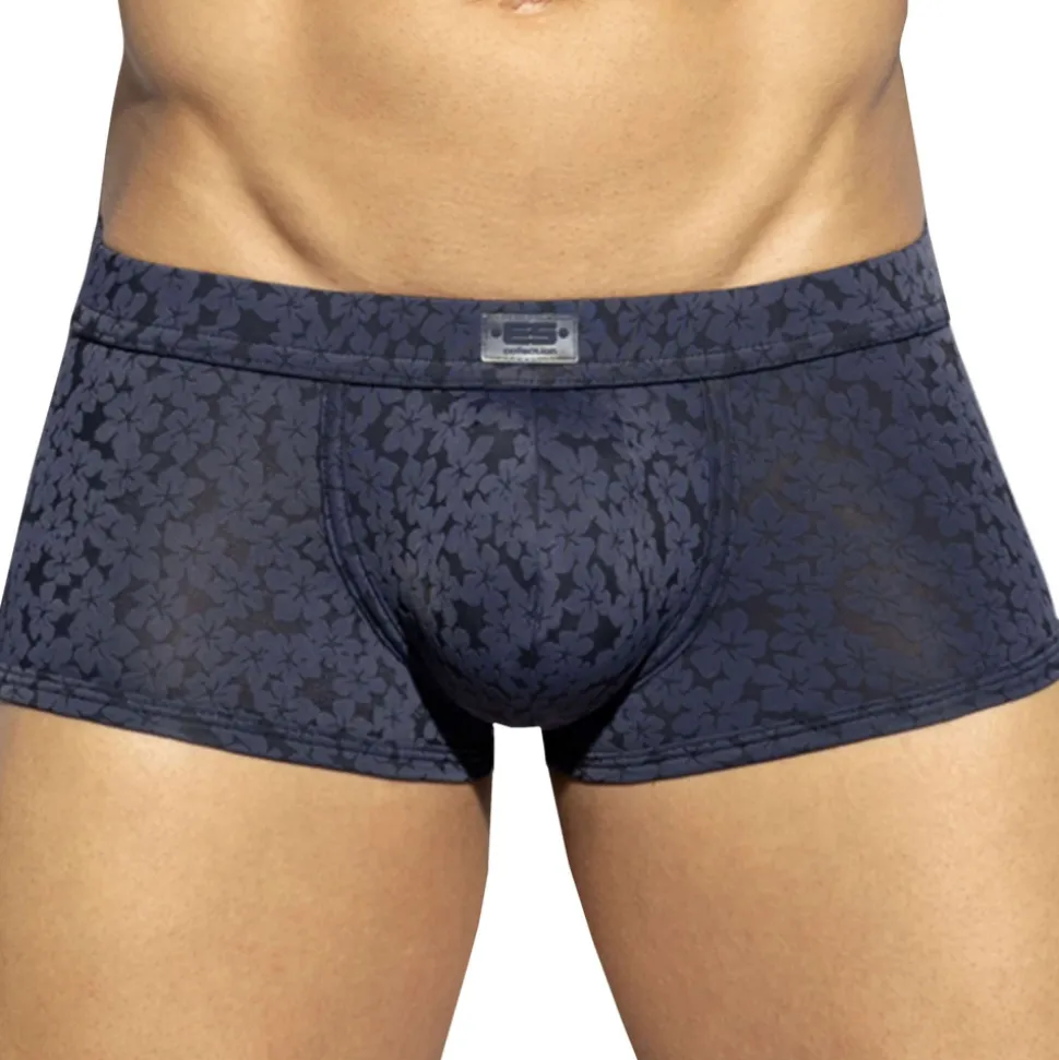 Boxer Court Daisy Flower Bleu Marine