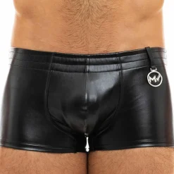 Boxer Court Leather Simili-Cuir Noir