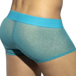 Boxer Court Net Glitter Bleu Turquoise