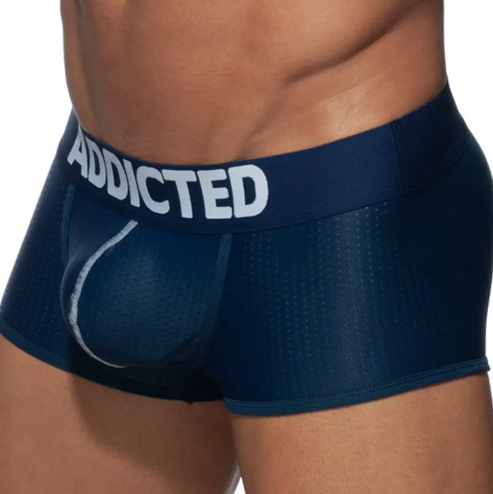 Boxer Court Push Up Mesh Bleu Marine