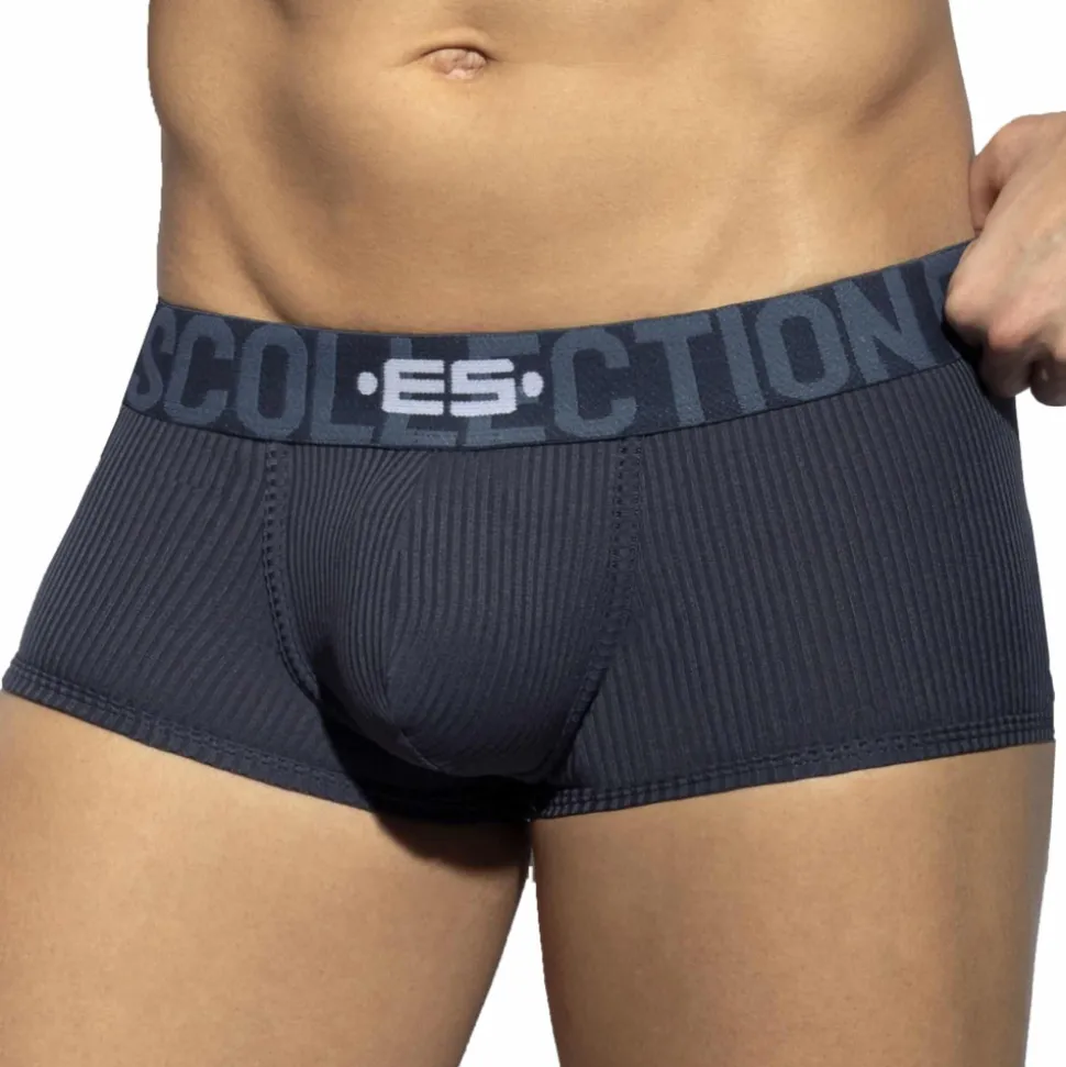 Boxer Court Recycled Rib Bleu Marine