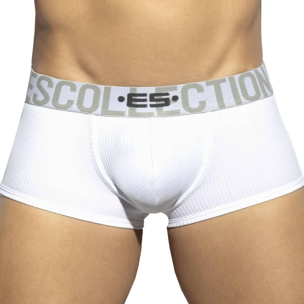 Boxer Court Recycled Rib Blanc
