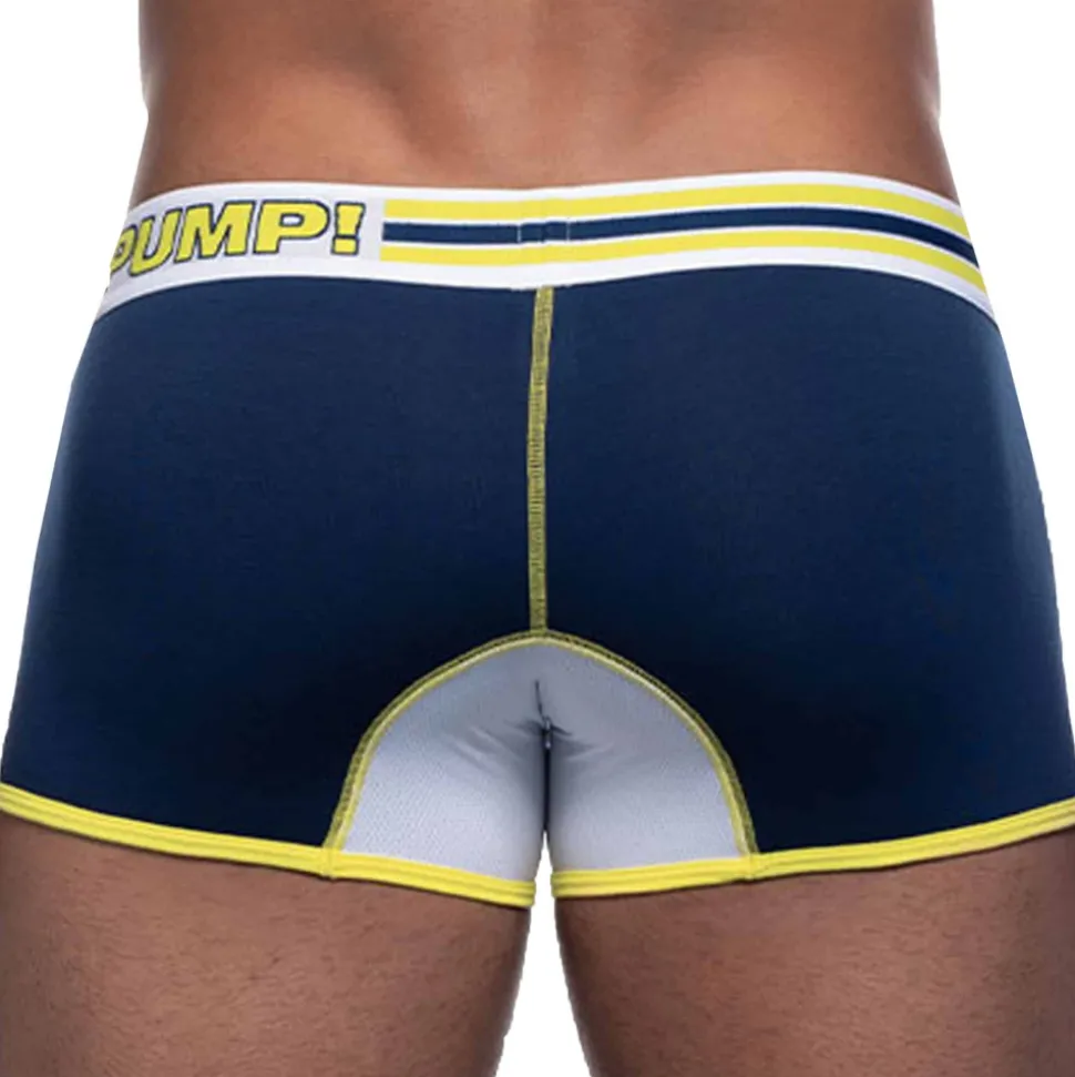 Boxer Court Sportboy Recharge Bleu Marine - Jaune
