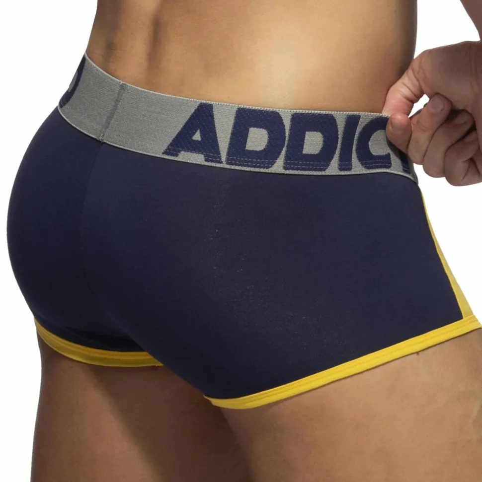 Boxer Court Trey Coton Marine - Jaune
