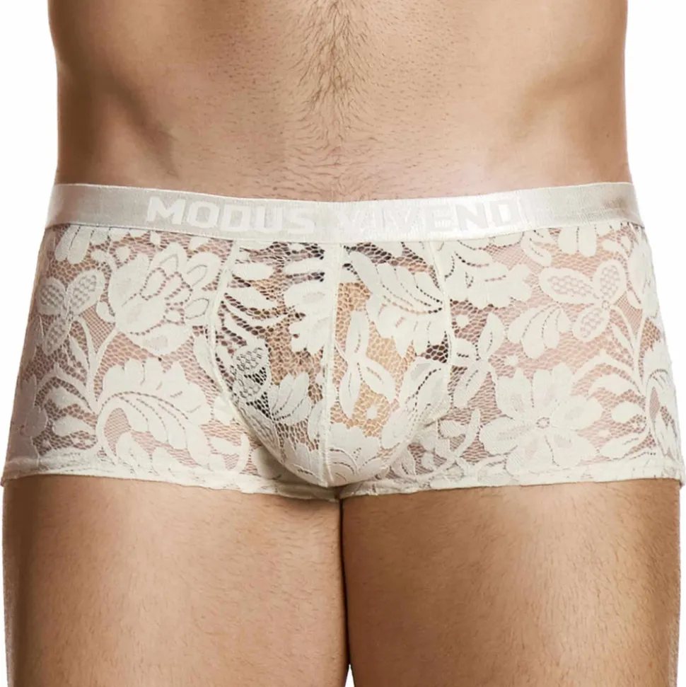 Boxer Dentelle Florale Ivoire