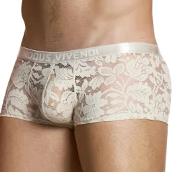 Boxer Dentelle Florale Ivoire