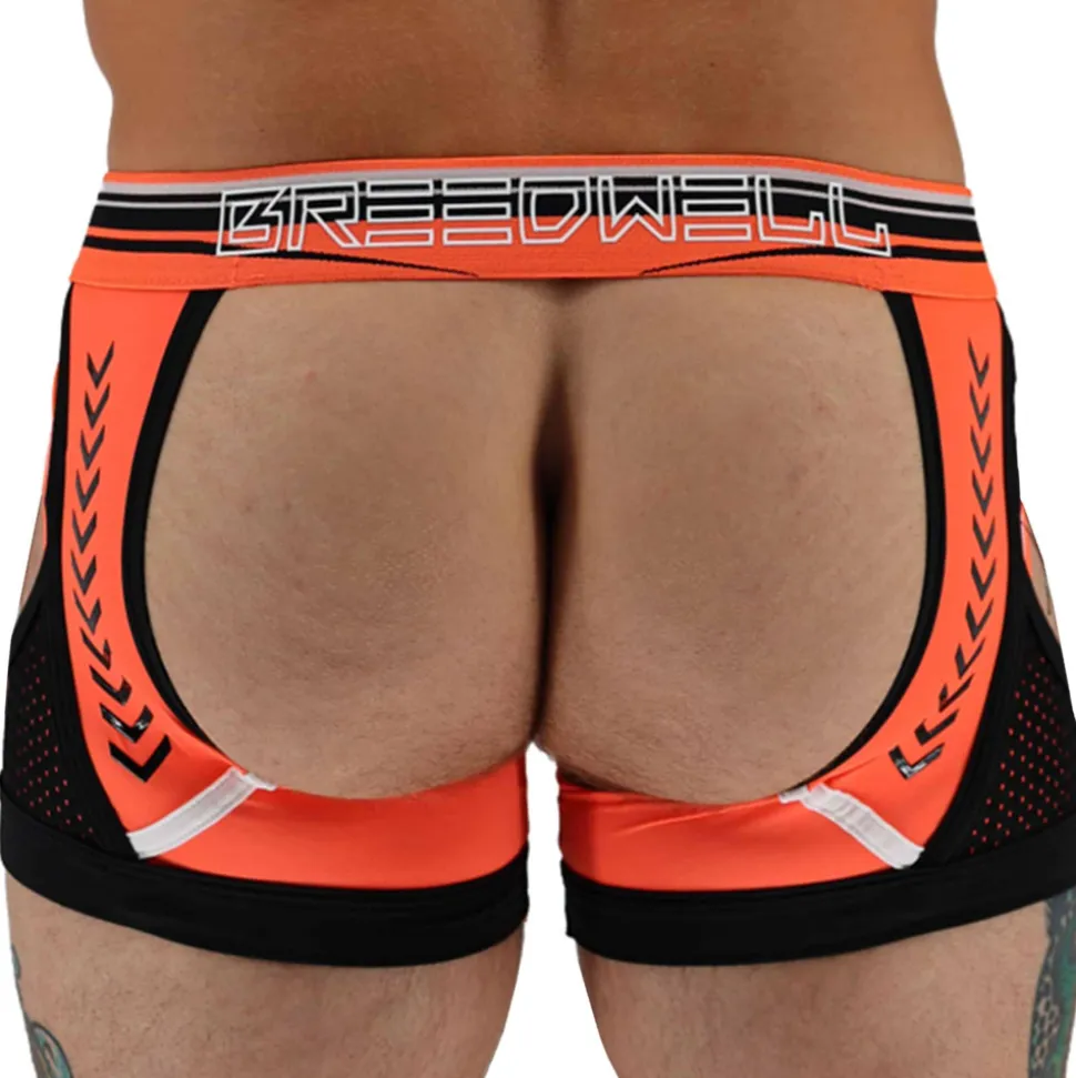 Boxer Jock Chock Circuit Breaker Orange Fluo - Noir