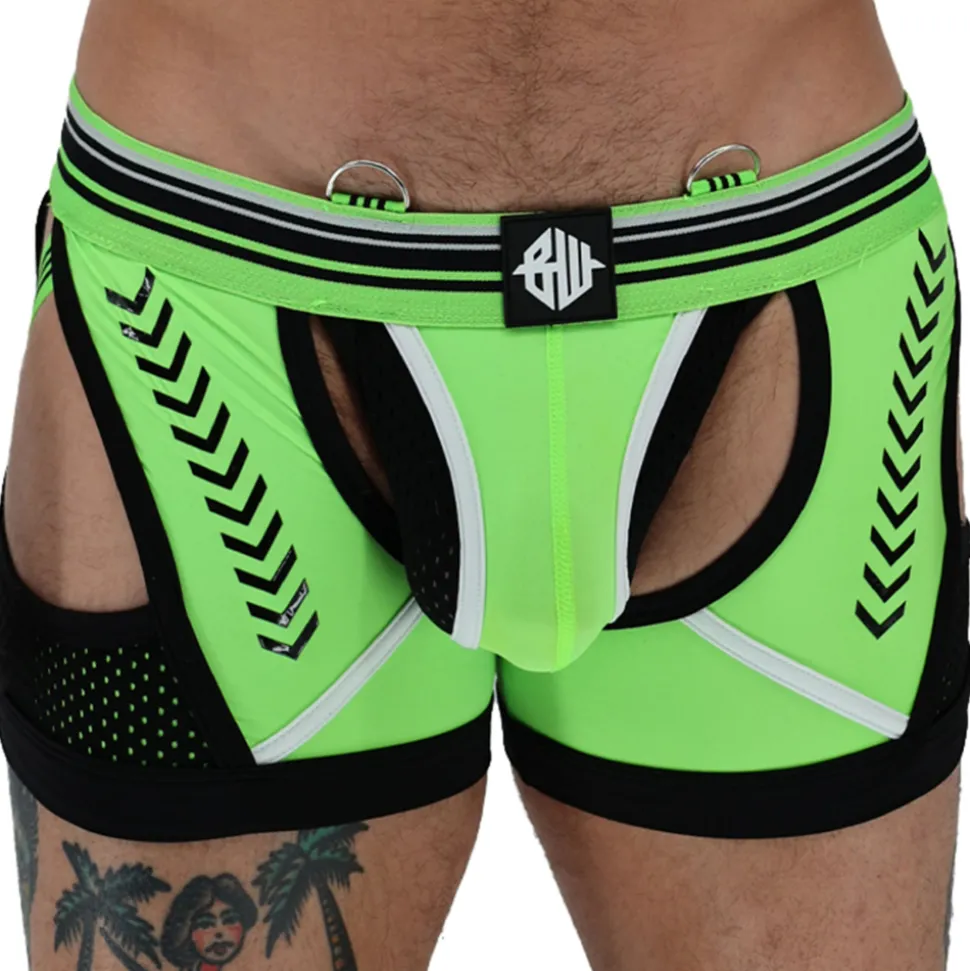 Boxer Jock Chock Circuit Breaker Vert Fluo - Noir