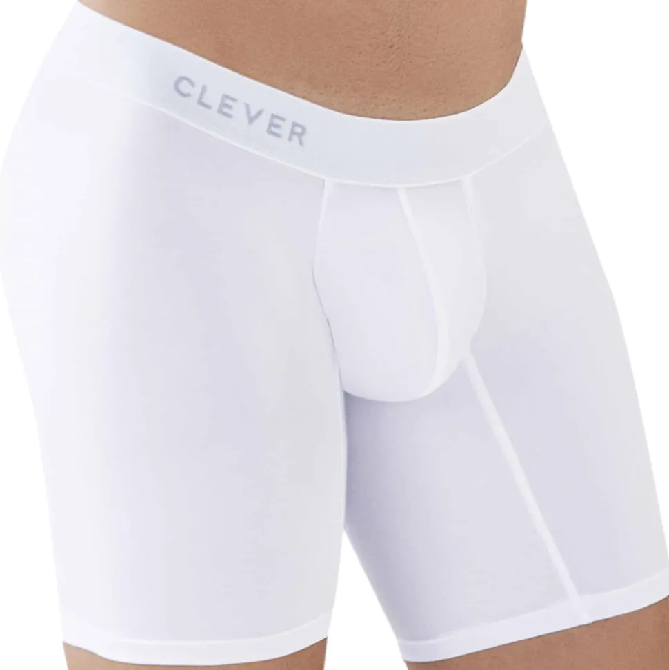 Boxer Long Caribbean Coton Blanc