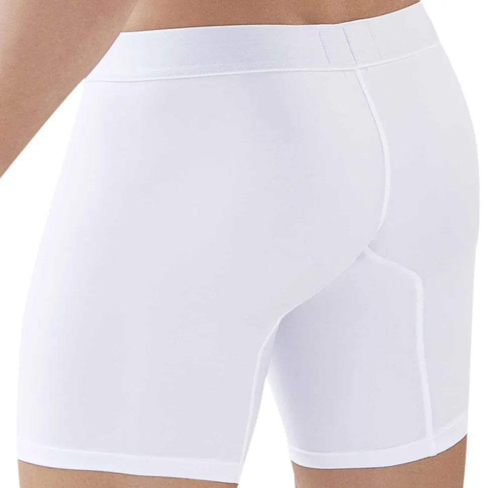 Boxer Long Caribbean Coton Blanc