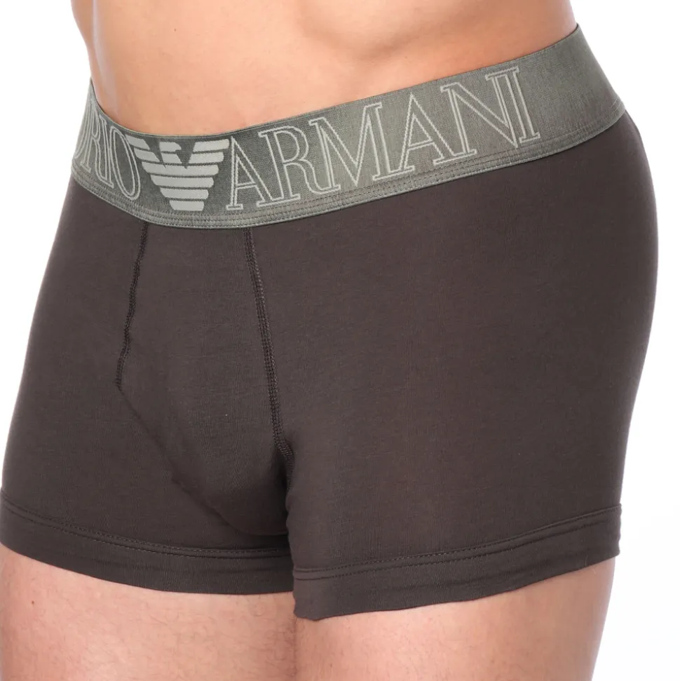Boxer Megalogo Coton Marron