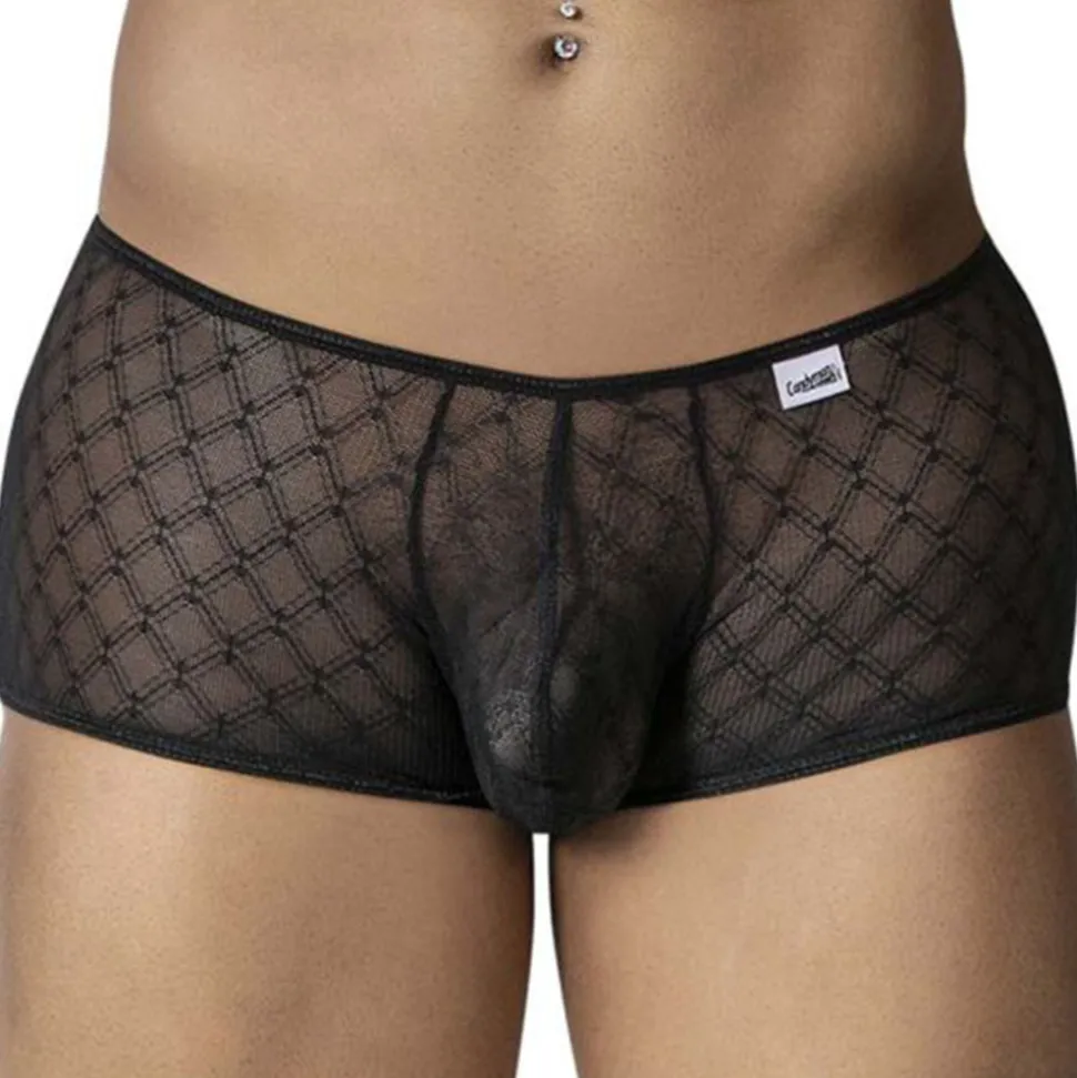 Boxer Résille Géométrique Noir