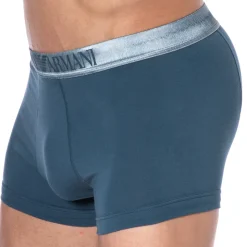 Boxer Shiny Logoband Bleu