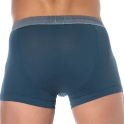 Boxer Shiny Logoband Bleu