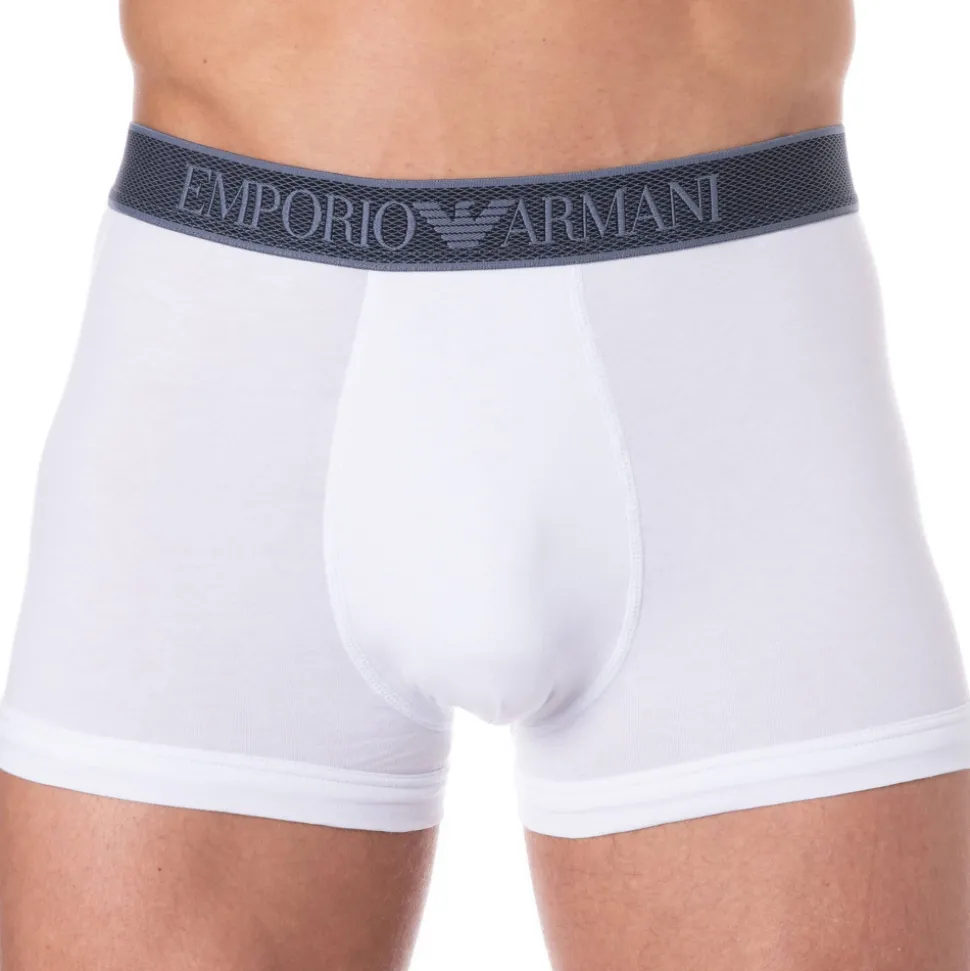 Boxer Shiny Logoband Coton Blanc