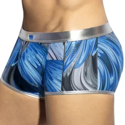 Boxer Storm Glitter Bleu - Argent