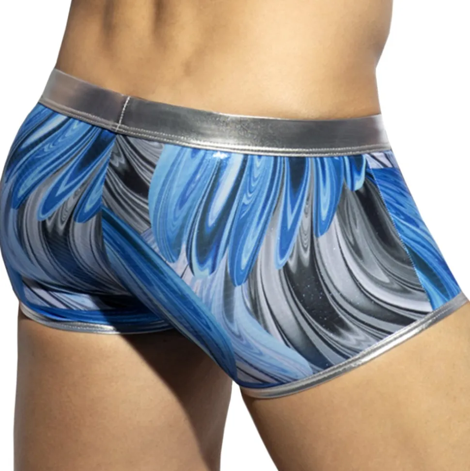 Boxer Storm Glitter Bleu - Argent
