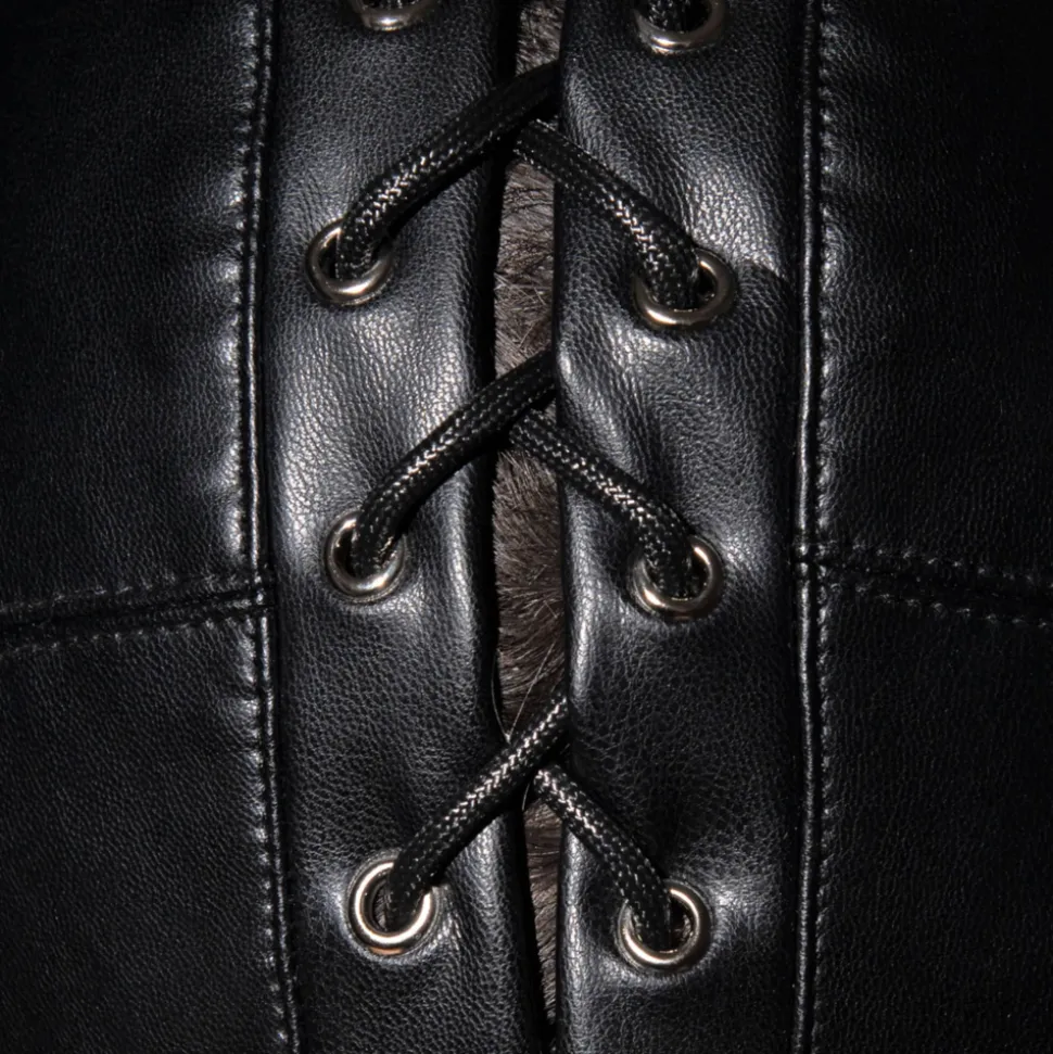Cagoule Fetish en Cuir Vegan Noire