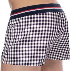 Caleçon Coton Vichy Bleu Marine