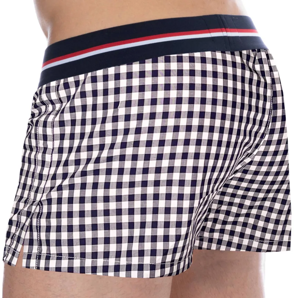 Caleçon Coton Vichy Bleu Marine
