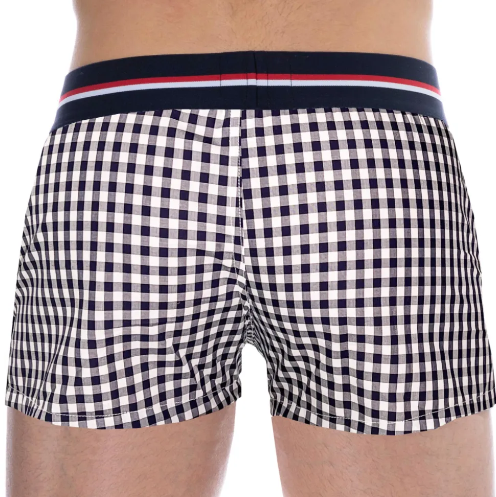 Caleçon Coton Vichy Bleu Marine