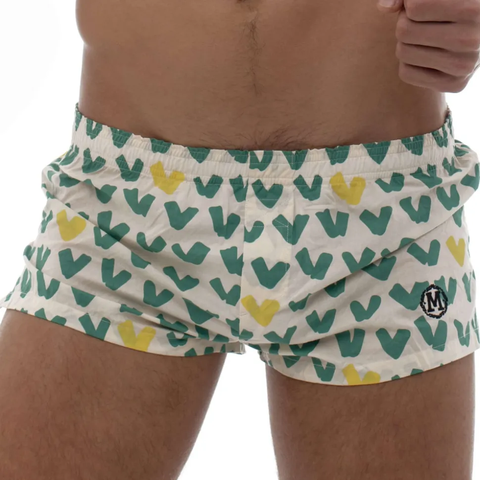 Caleçon Coton VIP Blanc - Vert