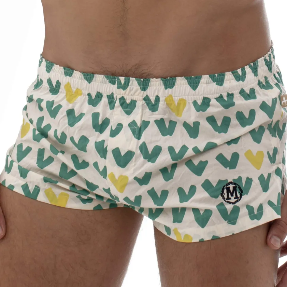 Caleçon Coton VIP Blanc - Vert