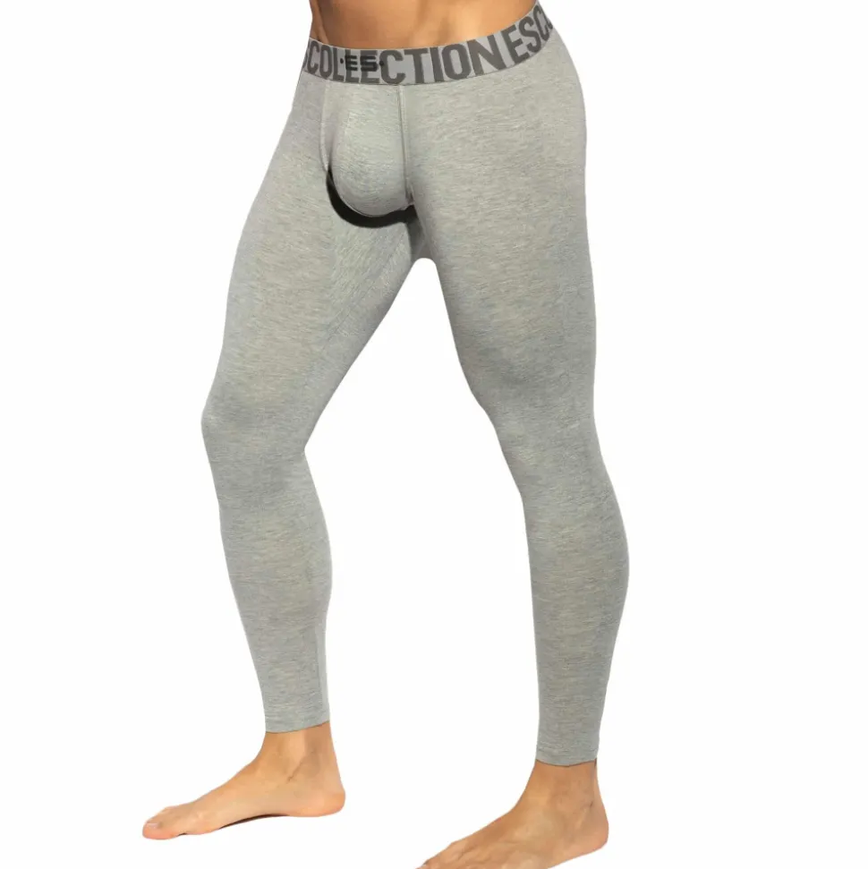 Caleçon Long Basic Coton Gris