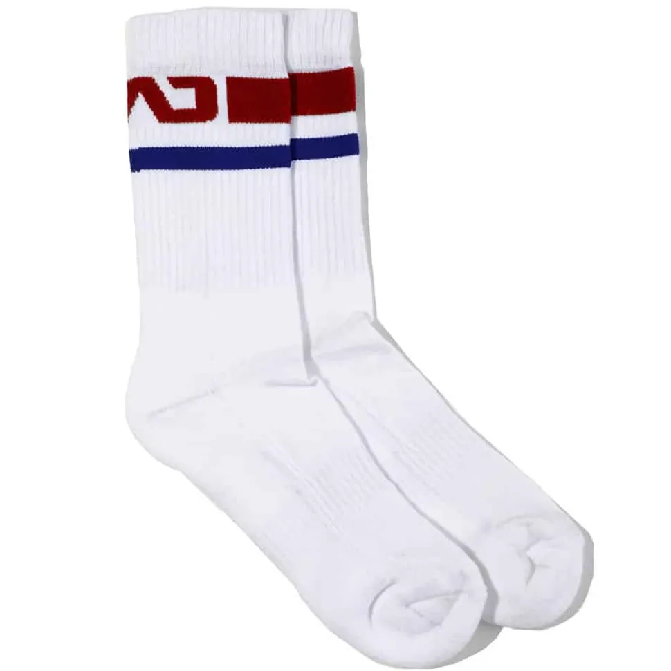 Chaussettes Basic Sport - Blanc - Rouge