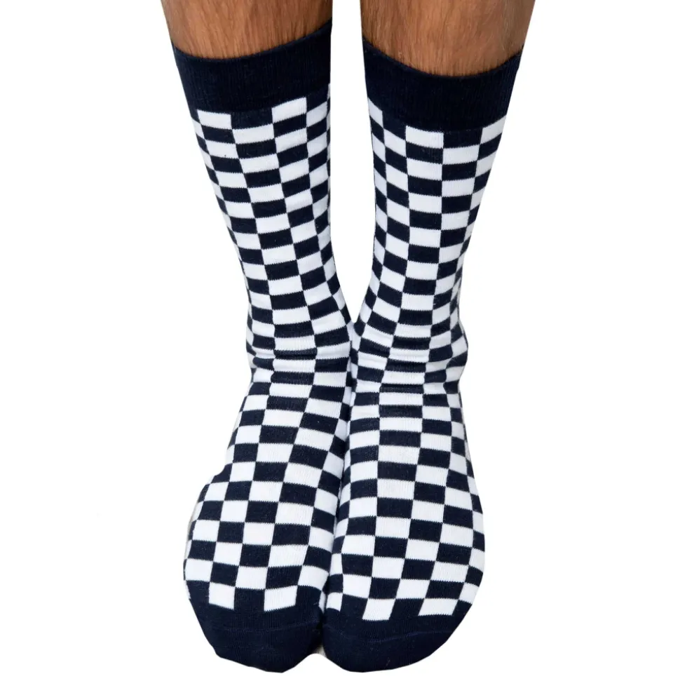Chaussettes Basses Damier Coton