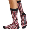 Chaussettes Basses Geométriques Bleu Marine