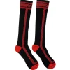 Chaussettes Montantes Fetish - Noir - Rouge