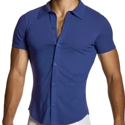 Chemisette en Lin Bleu Marine
