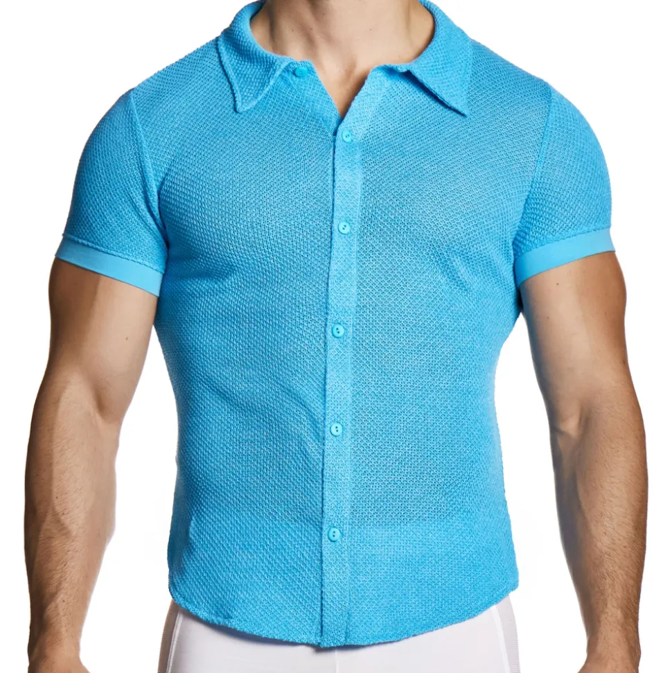 Chemisette Micro Knit Turquoise