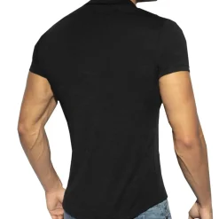 Chemisette Slim Fit Microfibre Noire