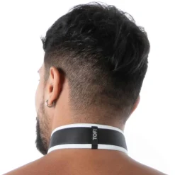 Collier en Néoprène Noir - Blanc