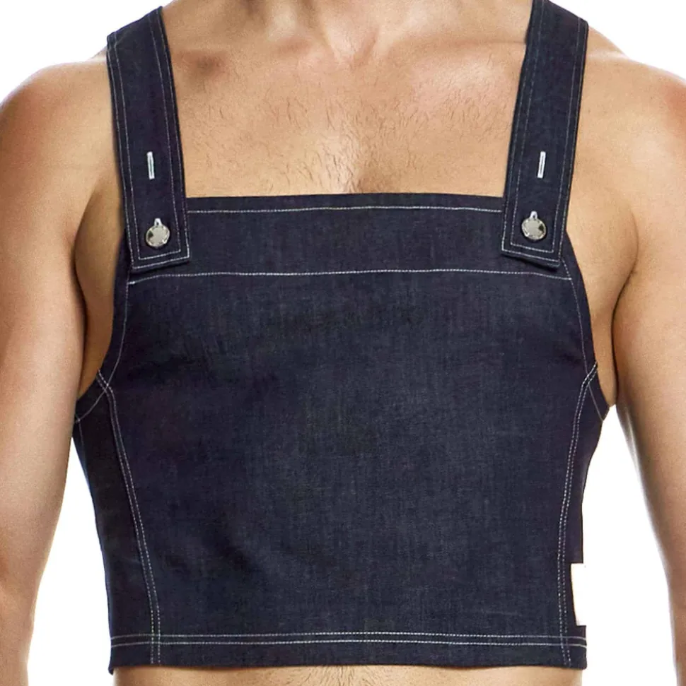 Crop Top Denim Bleu