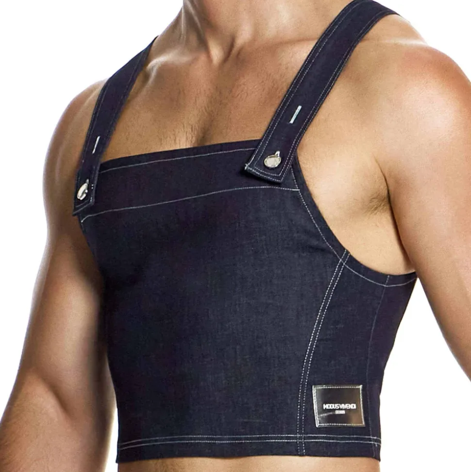 Crop Top Denim Bleu