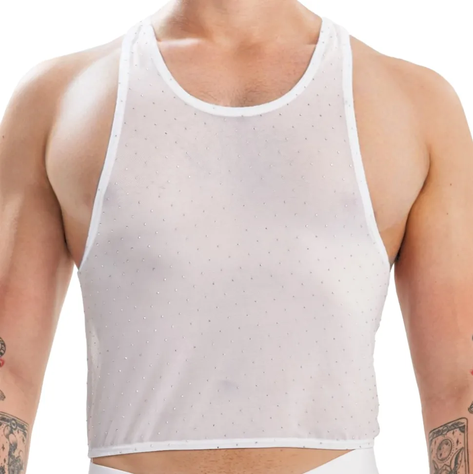 Crop Top Night Glow Blanc