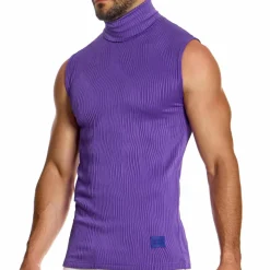 Débardeur Col Roulé Curved Violet