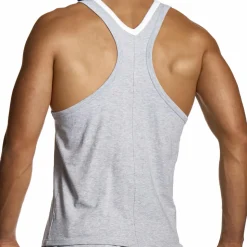 Débardeur Coton Athletic Gris Chiné