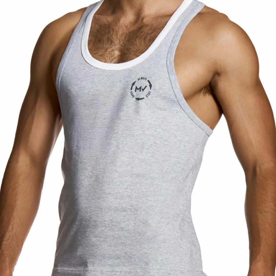 Débardeur Coton Athletic Gris Chiné
